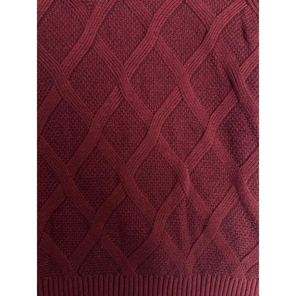 Tommy Bahama Desert Diamond 1/4 Zip Heavy Cable Knit Sweater‎ Blue Pullover XL